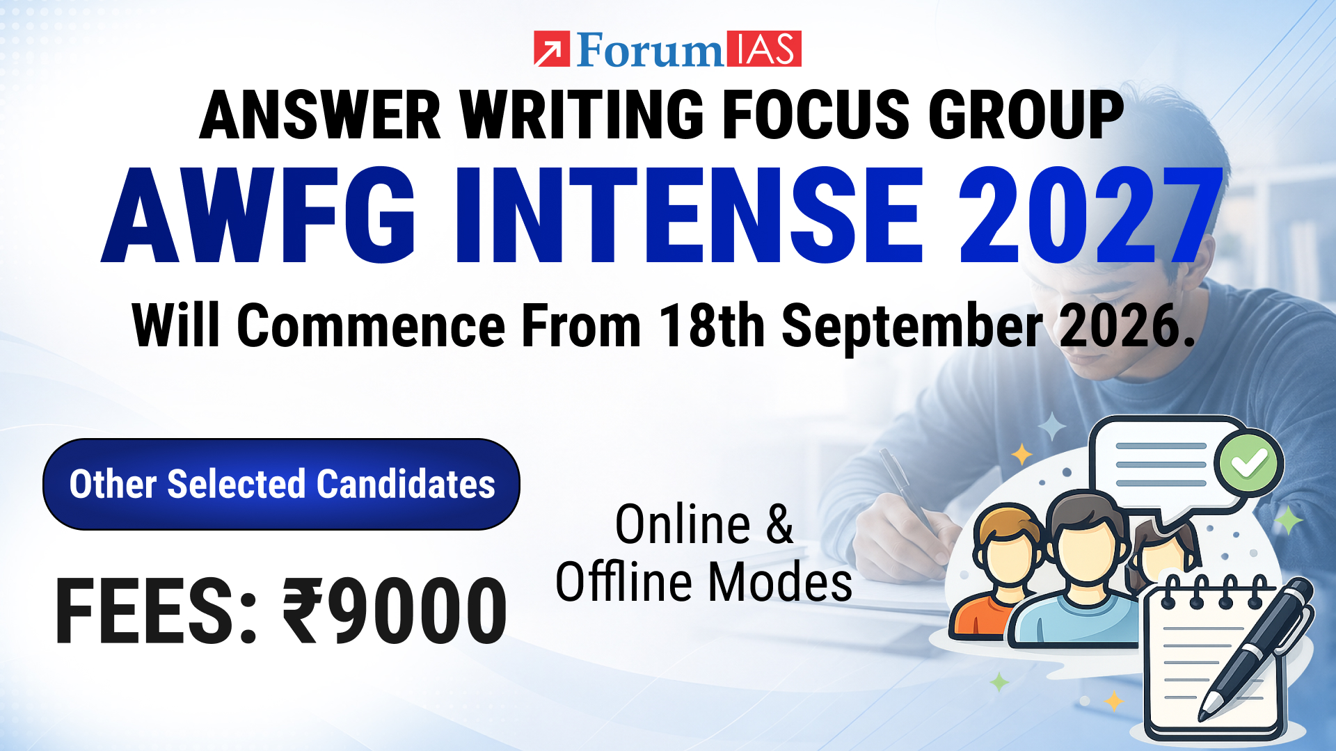 AWFG Intense 2027 Program fee for Other Selected Candidates (Evening Batch - 7pm)